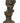 Signed bronze-colored plaster bust of boy, 13.5" h