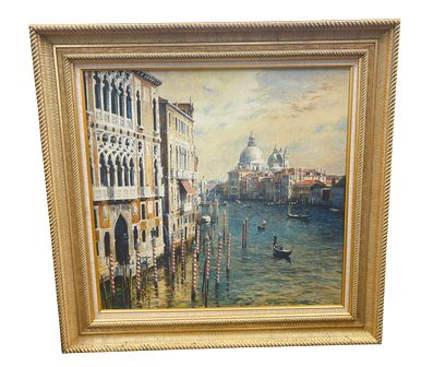 "The Opal Venice," faux oil on canvas by Curt Walters, 34x34.5"