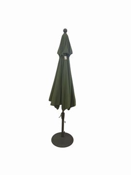 9' Wide Crank Lift Push Button Tilt Umbrella w/ Base