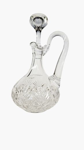 Vintage St. Louis (France) crystal decanter, 9" h