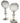 Pair Of Crystal Globe Candle Holders 11"ht & 8"ht.