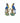 Pair Of Vintage Andrra By Sadek Porcelian Parrots 12x6"