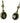 Pair 14k Yellow Gold Black Onyx & Diamond Dangle Earrings, 2g