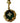 10k Yellow Gold Black Onyx & Diamond Pendent, 1.3 g