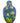 Blue cloisonne snuff bottle w/ spoon, 2.75"