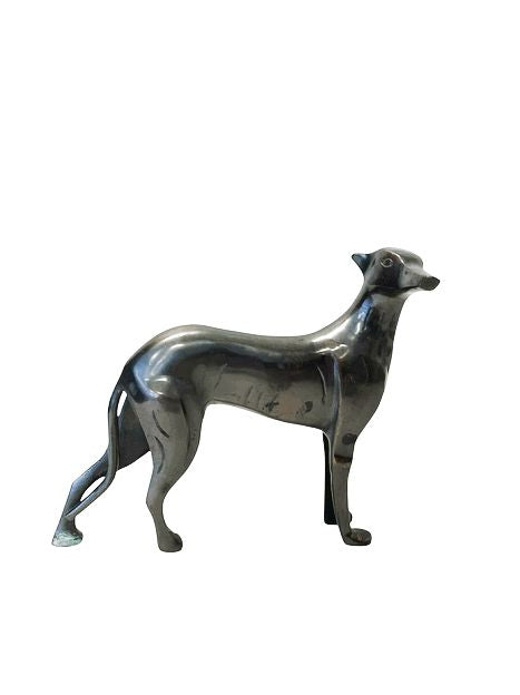 Bronze Metal Dog Sculpture 7"hx7.5W