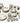 56-piece dinner set of Royal Worcester "Evesham Gold" porcelain dishes