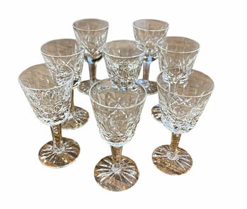 Set of 8 Waterford "Lismore" cordials, 3.5" h