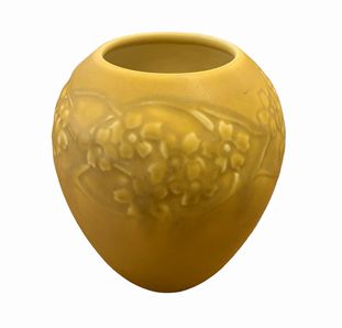 Yellow embossed Rookwood 1926 vase, 4.75" h