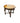 Jacobean-style round oak side table, 18.75" h, 21" diam.