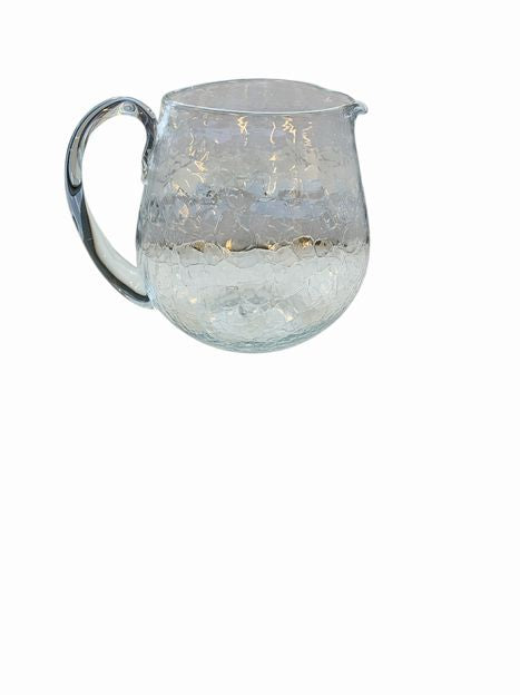 Blenko Crackle Glass Pitcher 7"H x 9"W