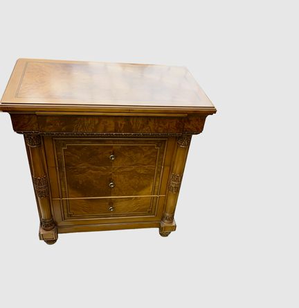 Burl Regency End  Table Pair