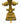 Goldtone decorative shelf hook, 8.75" h, 4" w, 6.75" d w/ hook