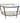 Crate and Barrel Clairemont demilune console table w/ glass top & mirrored botto