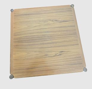 MCM square teak dining table, 28.5H 33.5W 33.5D