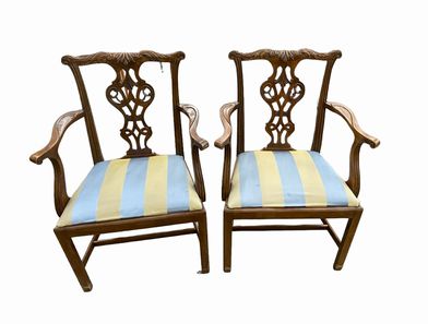 Set of 6 Historic Charleston Reproductions Chippendale-style chairs
