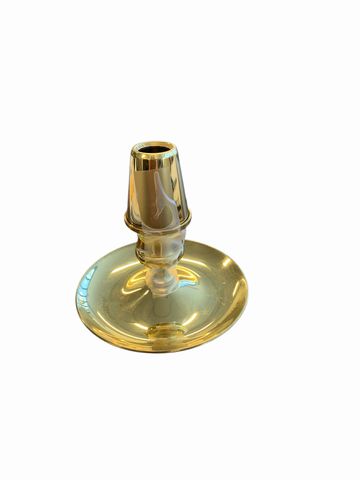 Baldwin Brass Candlestick w/Candle Topper 3x4"