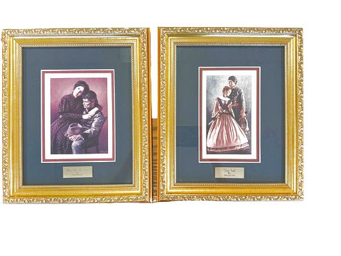 PAIR of Don Stivers prints of Civil War couples, 12x10"