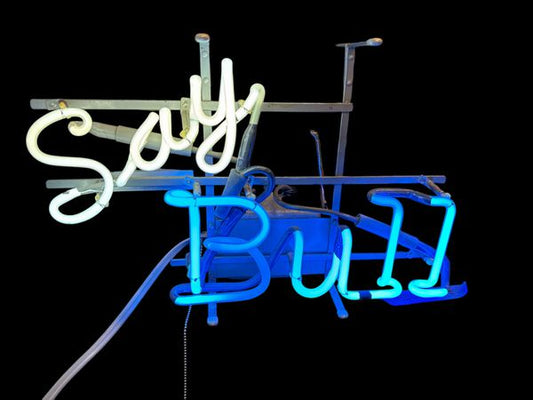 VTG Say Bull Neon Sign, 12x18"