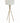 Tripod floor lamp w/ white drum shade, 59" h