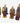 Set of 4 Chinese Mudmen figurines, 4.5"-5.5" h