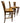 3 Cabinet Made Arts and Crafts Oak Bistro Chairs, H. 44 in. x W. 17 in.