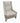 Kravet gray tweed Navarre chair, 44" h, 29" w, 30" d  AS IS
