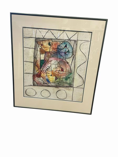 Eric Waugh abstract framed art print, 24x22