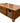 Vintage Coffee Table w/Two Woven Baskets, H. 20.5 in. x W. 53 in. x D. 33 in.