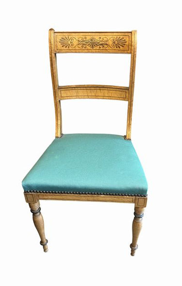 Pair French Charles X Maple Side Chairs, 19th century
