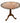 Carved mahogany piecrust table 27.5" h, 28.5" diam. AS IS