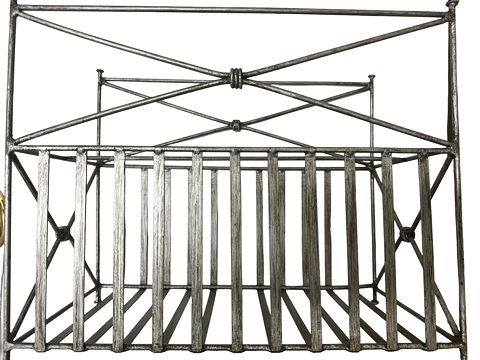 Silver-Toned Magazine Rack 15"x18"x9"