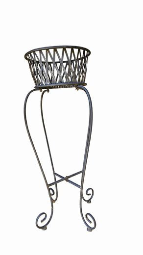 Tall Wrought Iron Plant Stand 42"Hx22"Dia