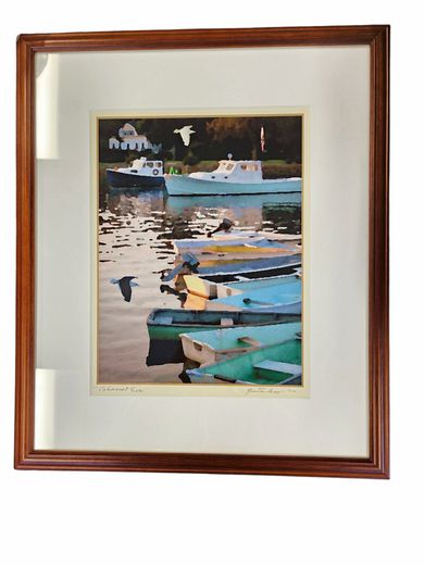 Signed Stylized Photo, Cohasset Eve 16"h x 13.5"w