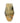 Goldtone fluted ceramic vase, 13" h