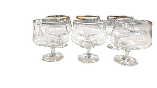 Set of 6 Sherbert Glasses  4"H x 4"Dia