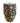 Navy garden stool w/ gold chrysanthemum pattern, 17.75" h, 10.5" diam.
