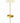 Arhaus martini brass table-floor lamp w/ marble base & white drum shade, 62" h