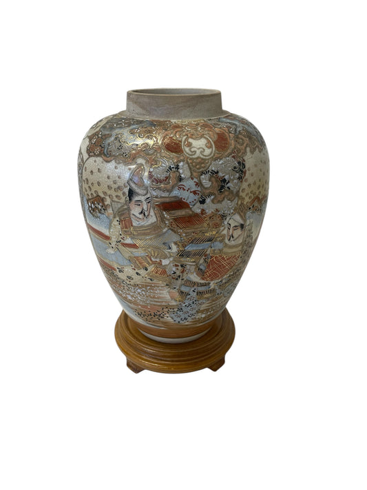 Asian Style Vase on Stand 11.5H