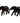 PAIR of carved ebony wood elephants from Africa, 5" h, 6.5" w, 2" d