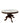 Victorian-style oval marble top coffee table, 19.5H. 34W. 25D.