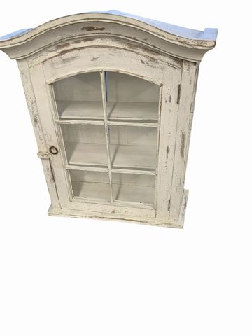 White Wash Wooden Cabinet 21"x17"