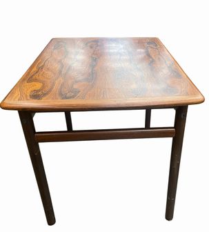 MCM rosewood side table, 18H 17.75W 25.5D