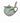 Franz Papillon Butterfly Teapot 7x5"