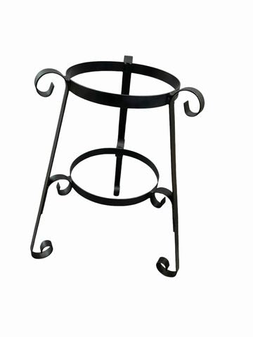 2-tier black metal plant stand, 17x17x22H