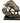 Bey Berk "Bull and Bear Fight" sculpture w/ bronzed finish on black wood base, 8