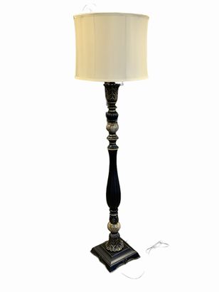 Floor Lamp -Ebonized Art Deco 62'x14"