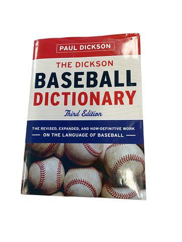 Hard Cover Book"The Dickson Baseball Dictionary" 10" x 7"