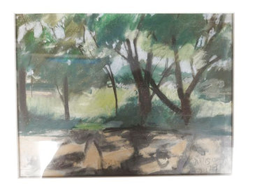 Pair Orig Pastel Landscapes, NY Artist Judith Musaro 15'5"h x 18"w