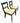PAIR of Maitland-Smith Regency-style ebonized wood & gold leaf side chairs, 33"